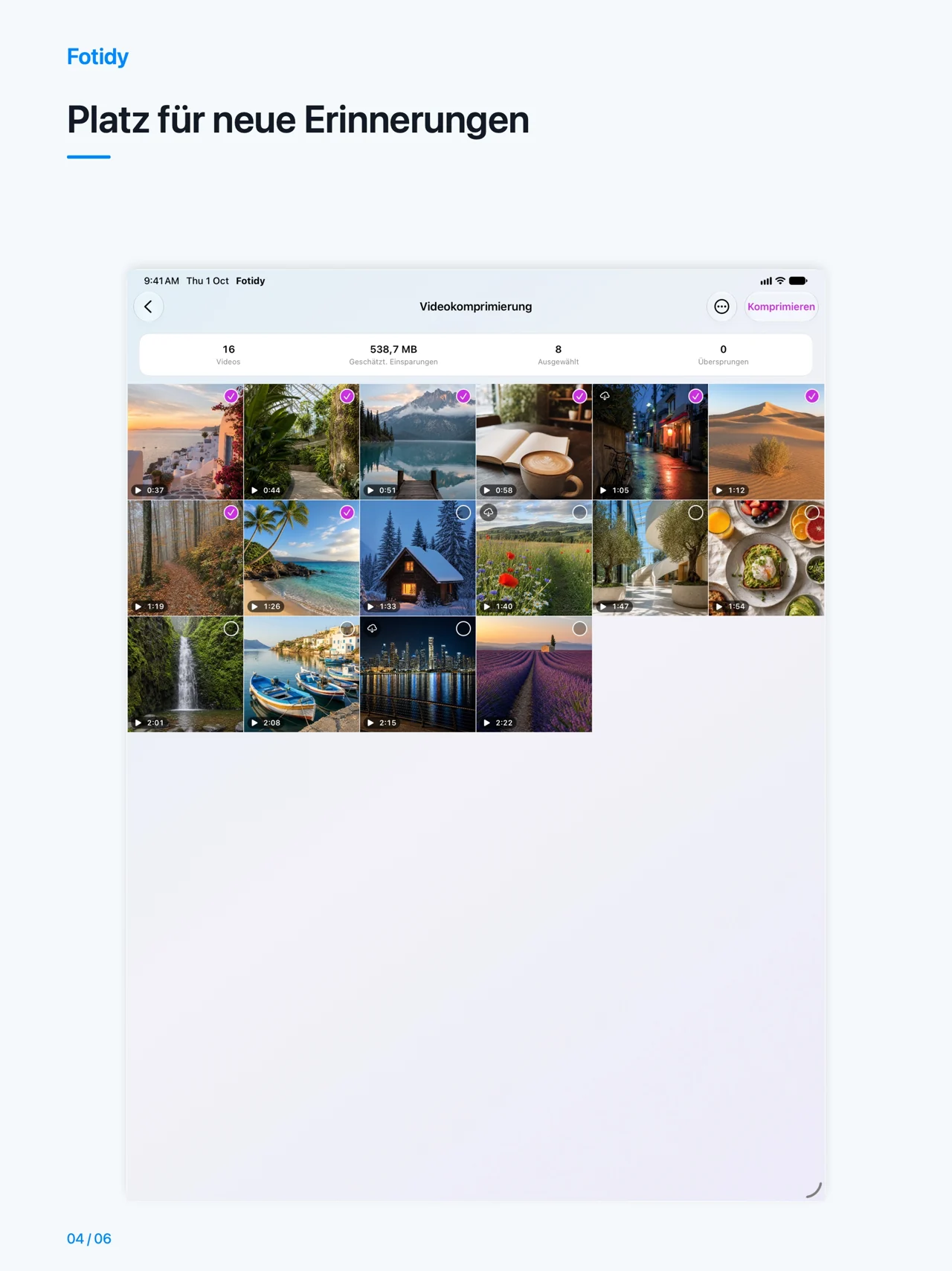 iPad · Platz für neue Erinnerungen