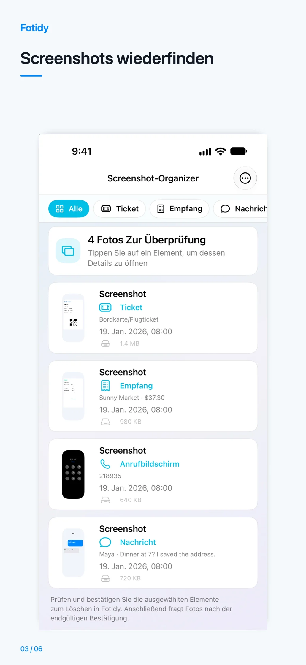 iPhone · Screenshots wiederfinden
