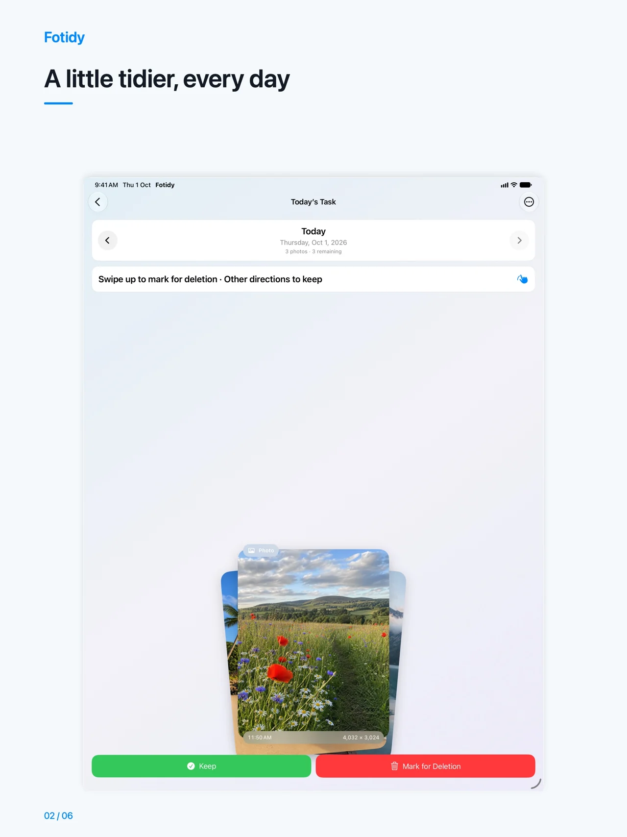 iPad · A little tidier, every day