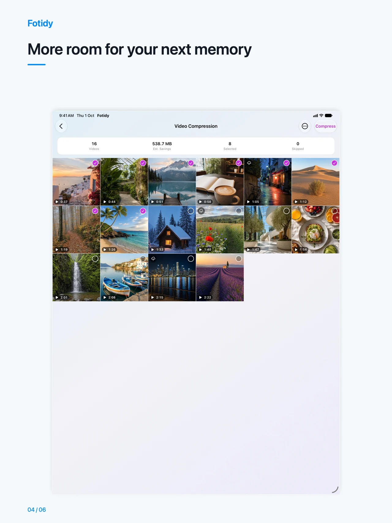 iPad · More room for your next memory