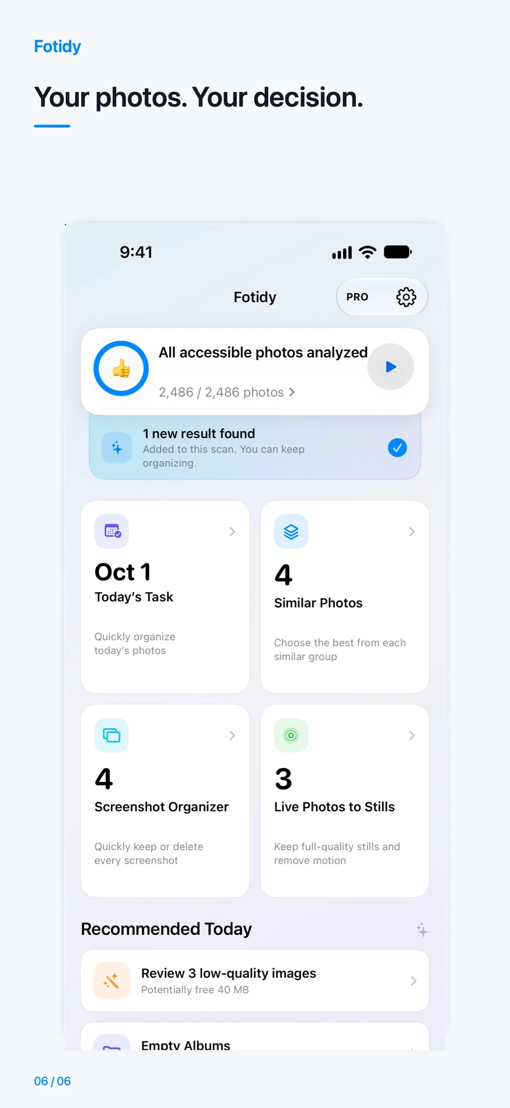 iPhone · Your photos. Your decision.