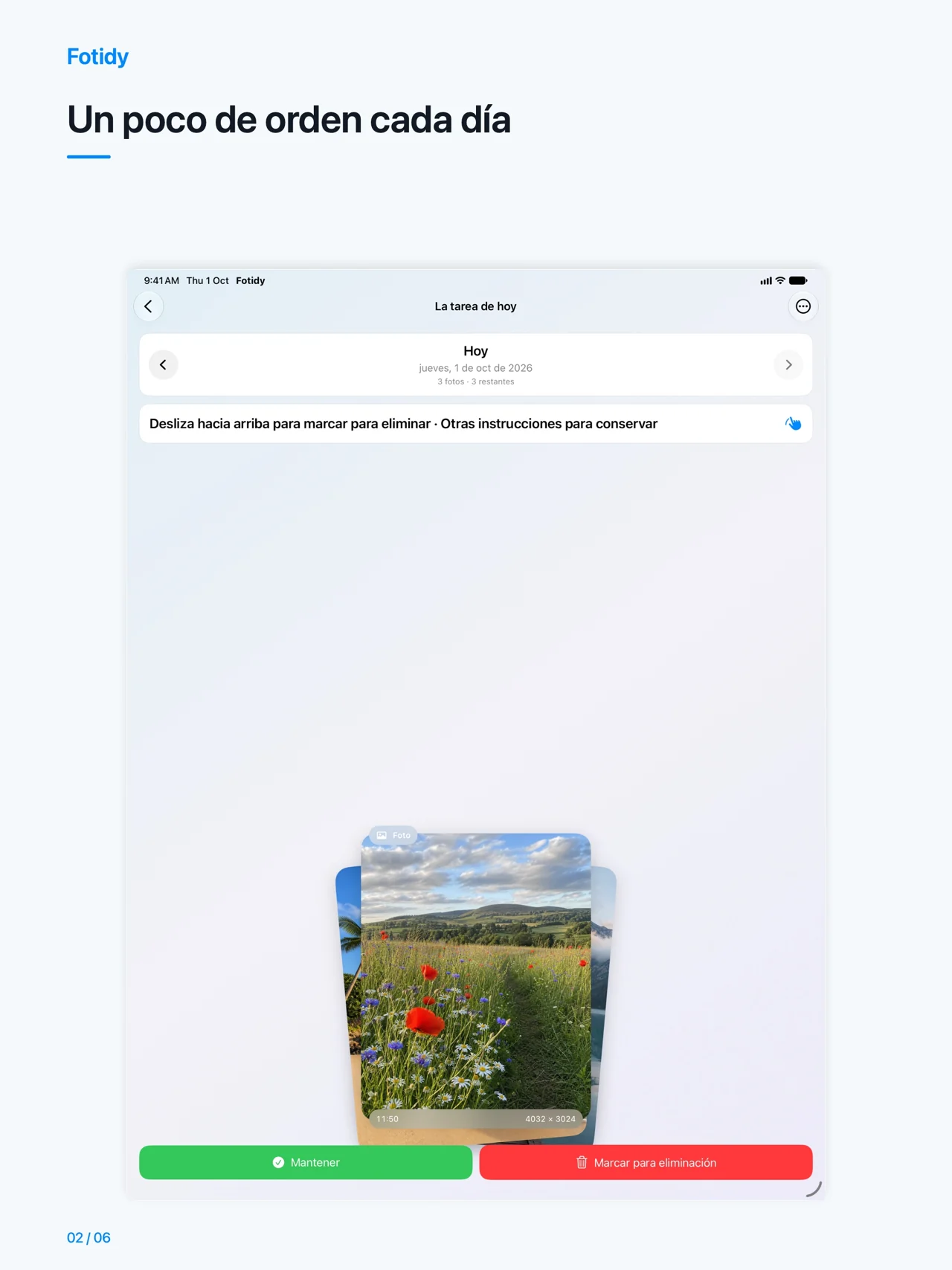 iPad · Un poco de orden cada día