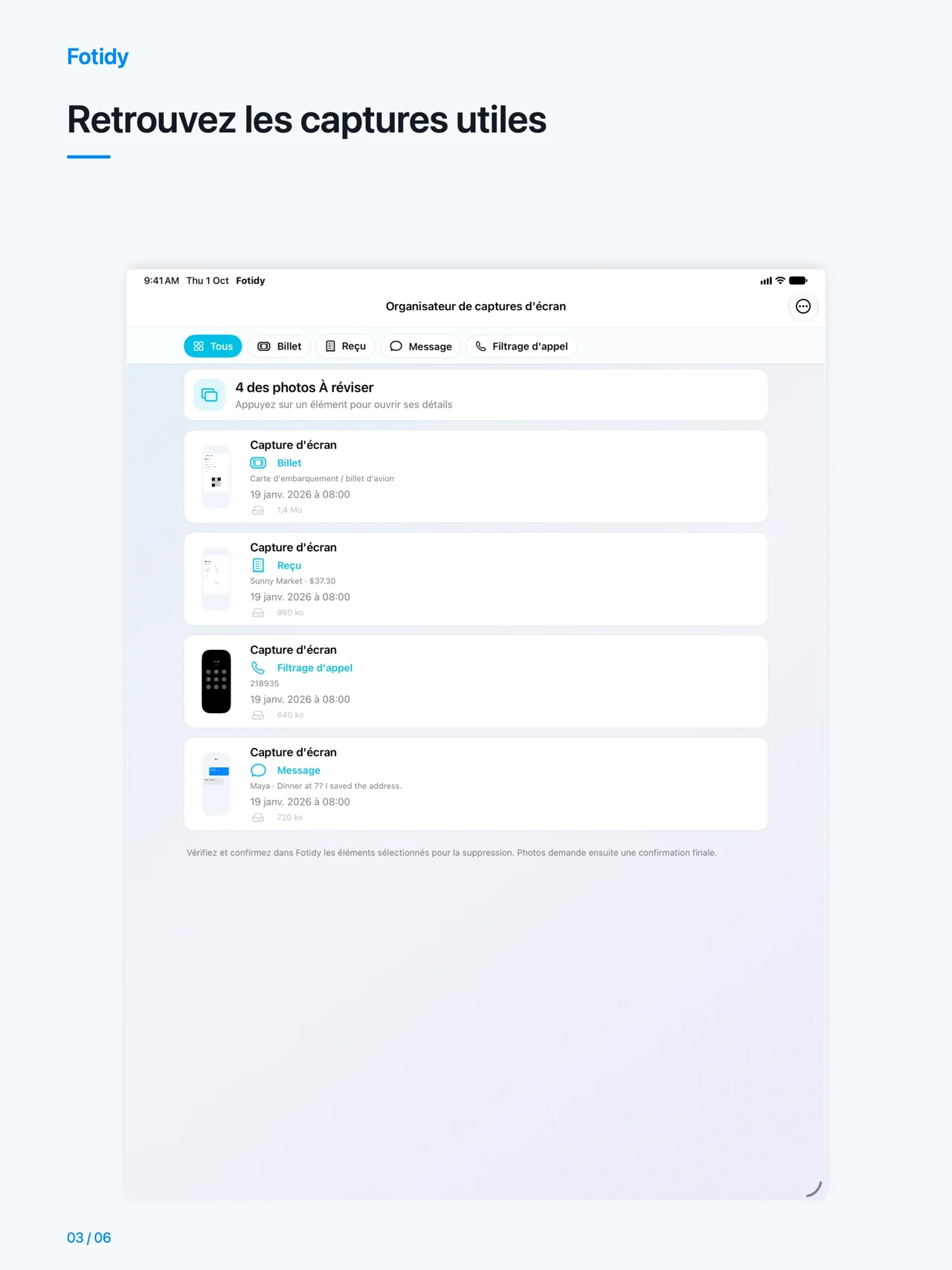iPad · Retrouvez les captures utiles