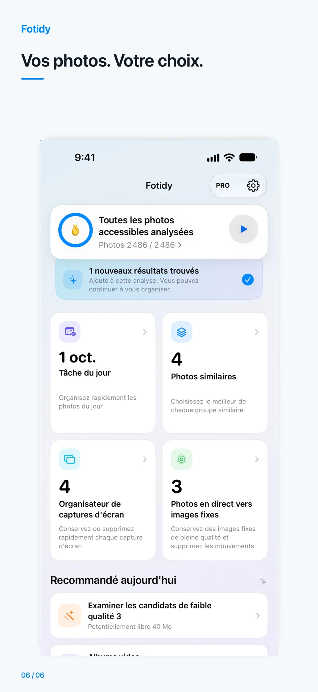 iPhone · Vos photos. Votre choix.