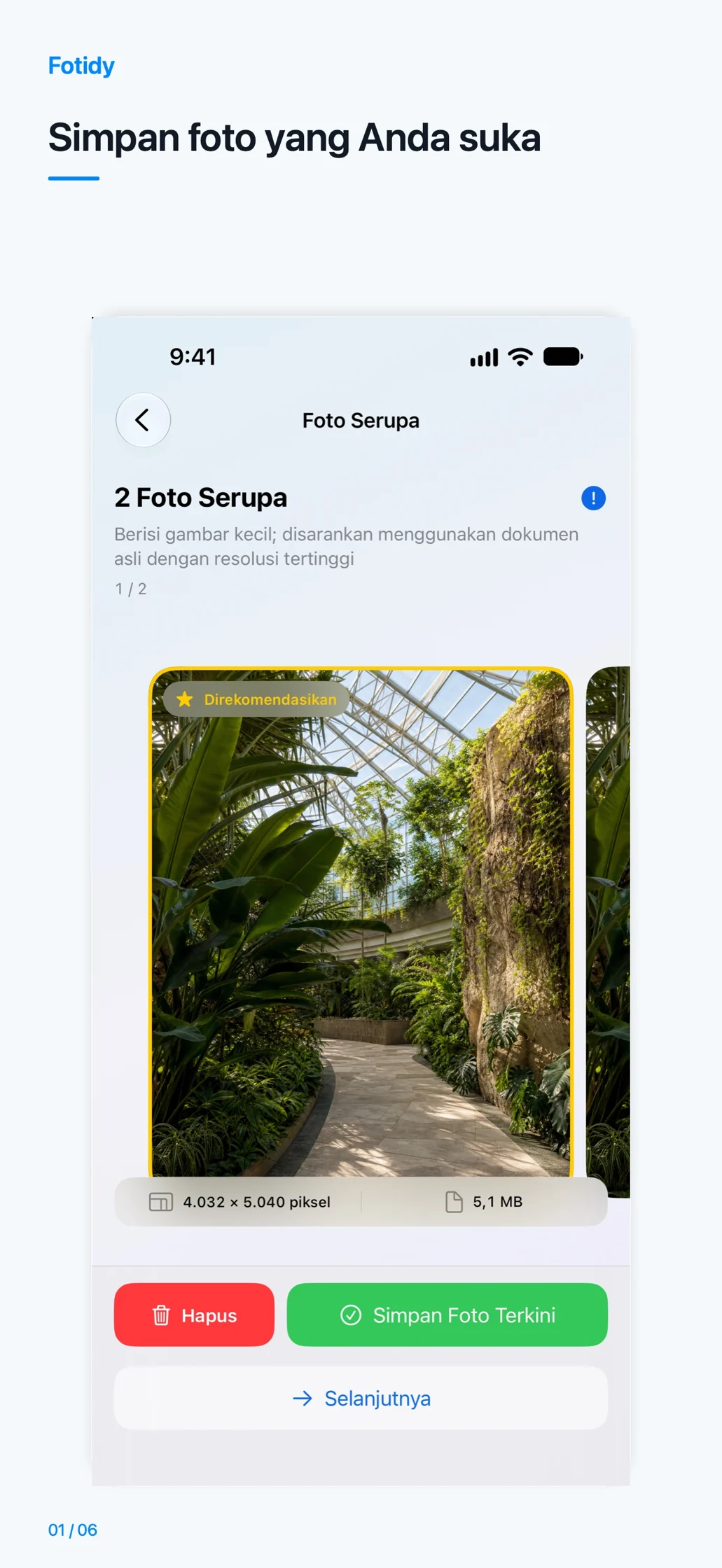 iPhone · Simpan foto yang Anda suka