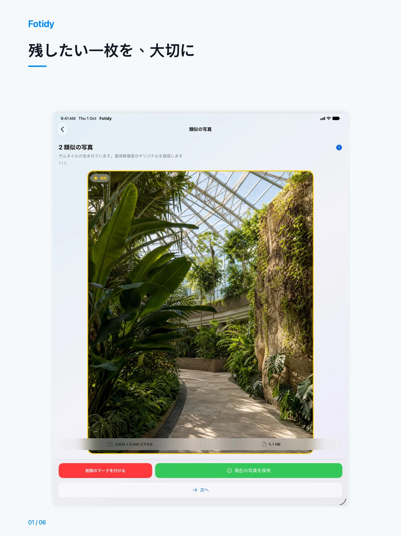 iPad · 残したい一枚を、大切に