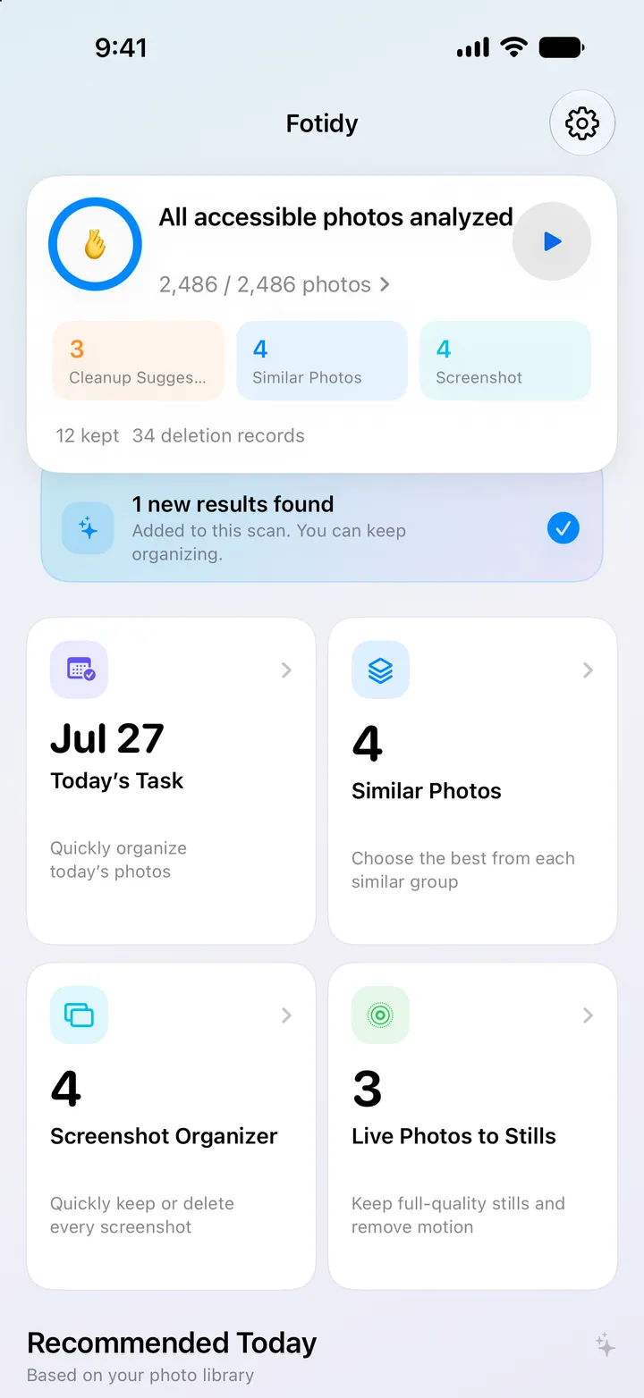 See analysis results and organizing tools in one place