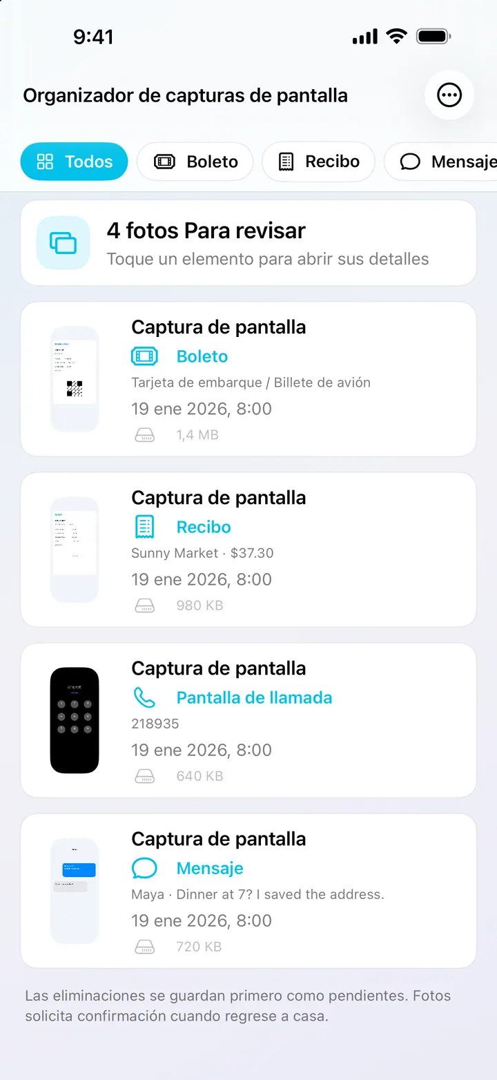 Reconoce información útil de las capturas directamente en el dispositivo