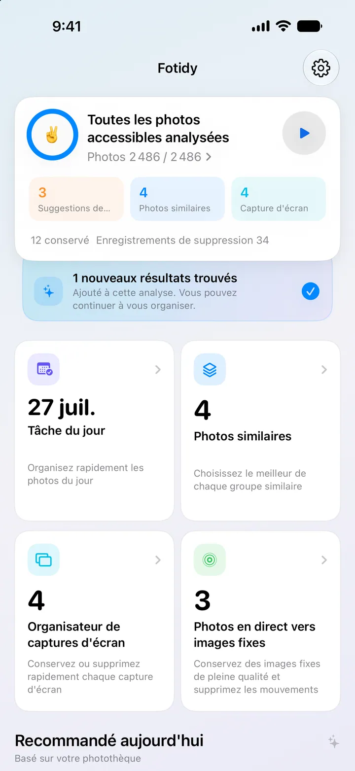 Retrouvez les résultats et les outils de tri au même endroit