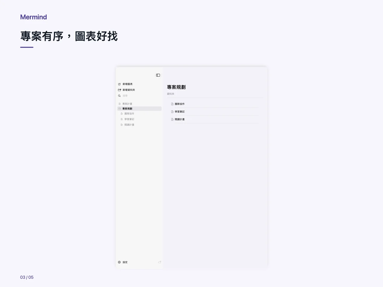 iPad · 專案有序,圖表好找