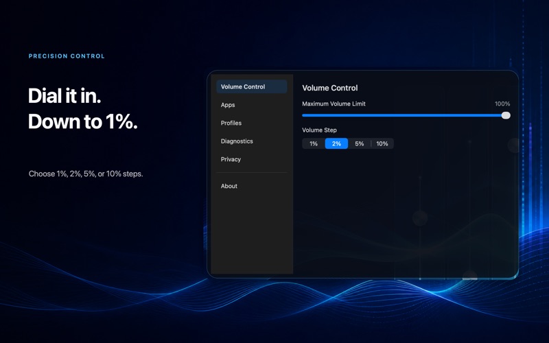 Volume Mixer controls for precise app volume adjustment