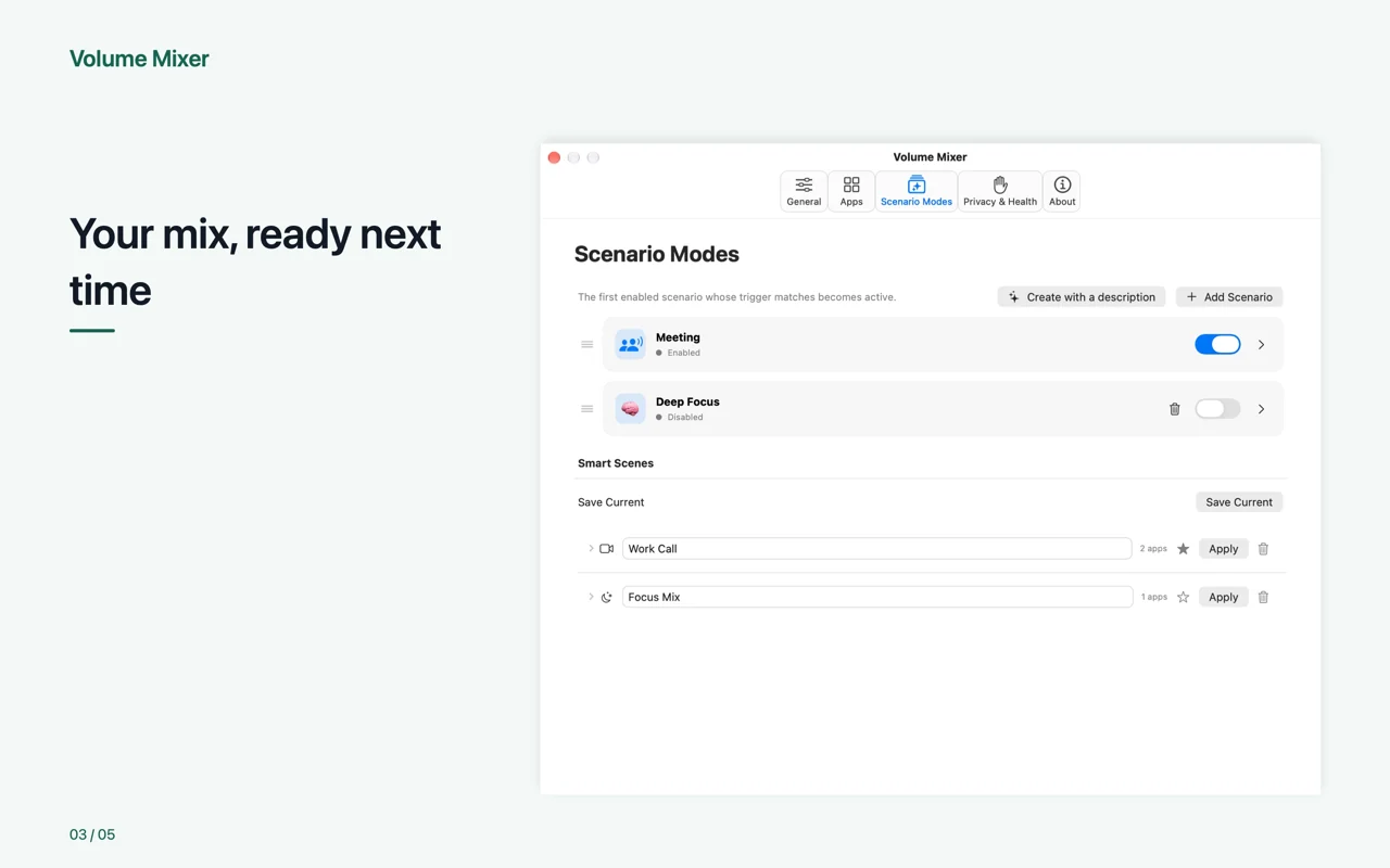 Mac · Your mix, ready next time