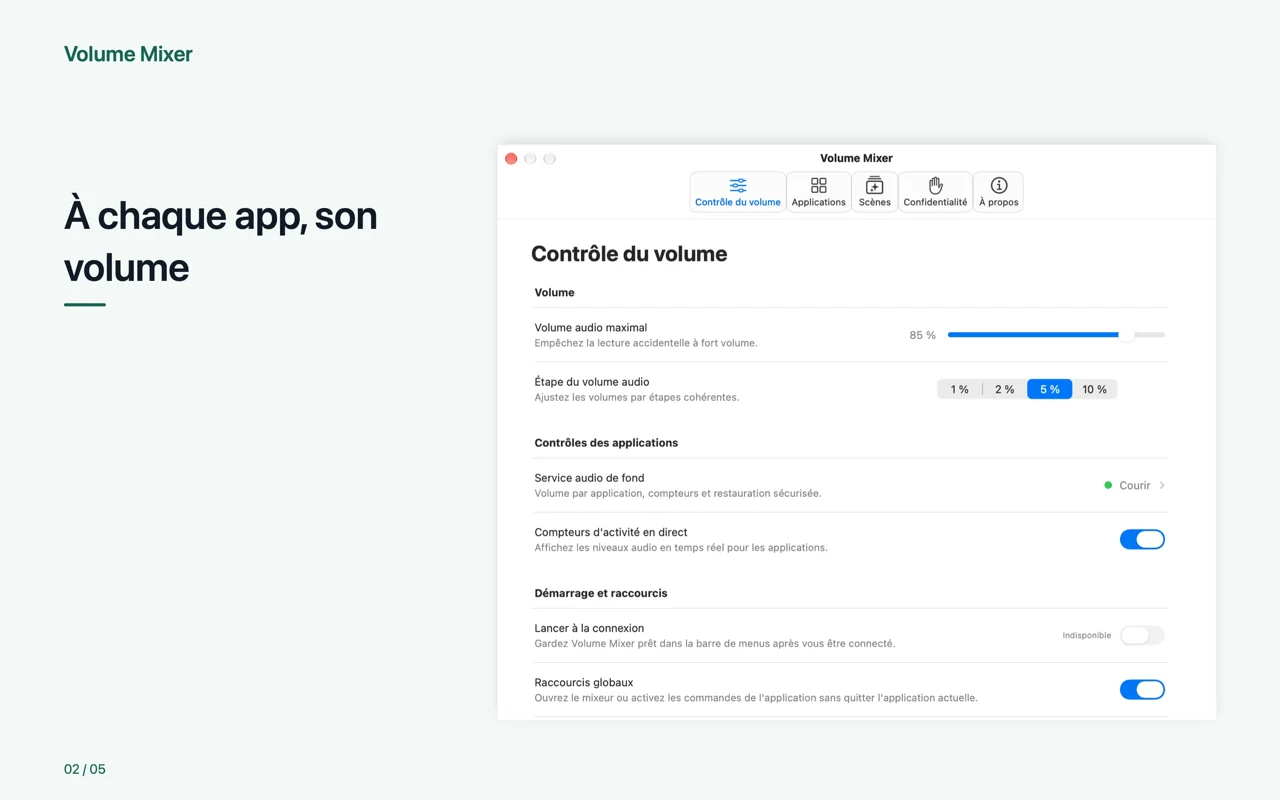 Mac · À chaque app, son volume