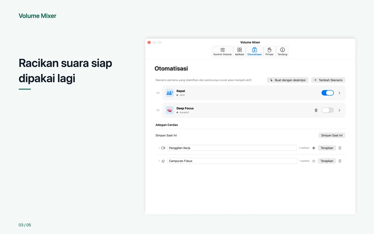 Mac · Racikan suara siap dipakai lagi