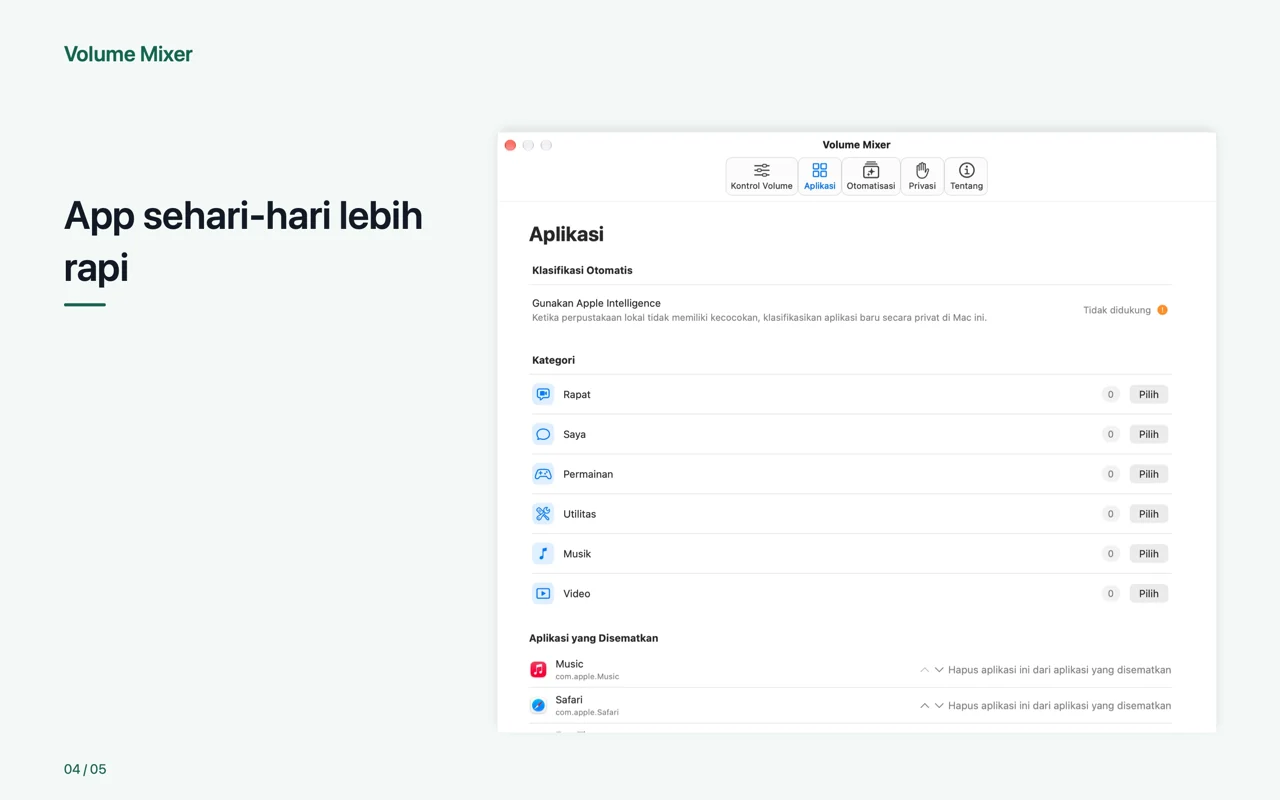 Mac · App sehari-hari lebih rapi