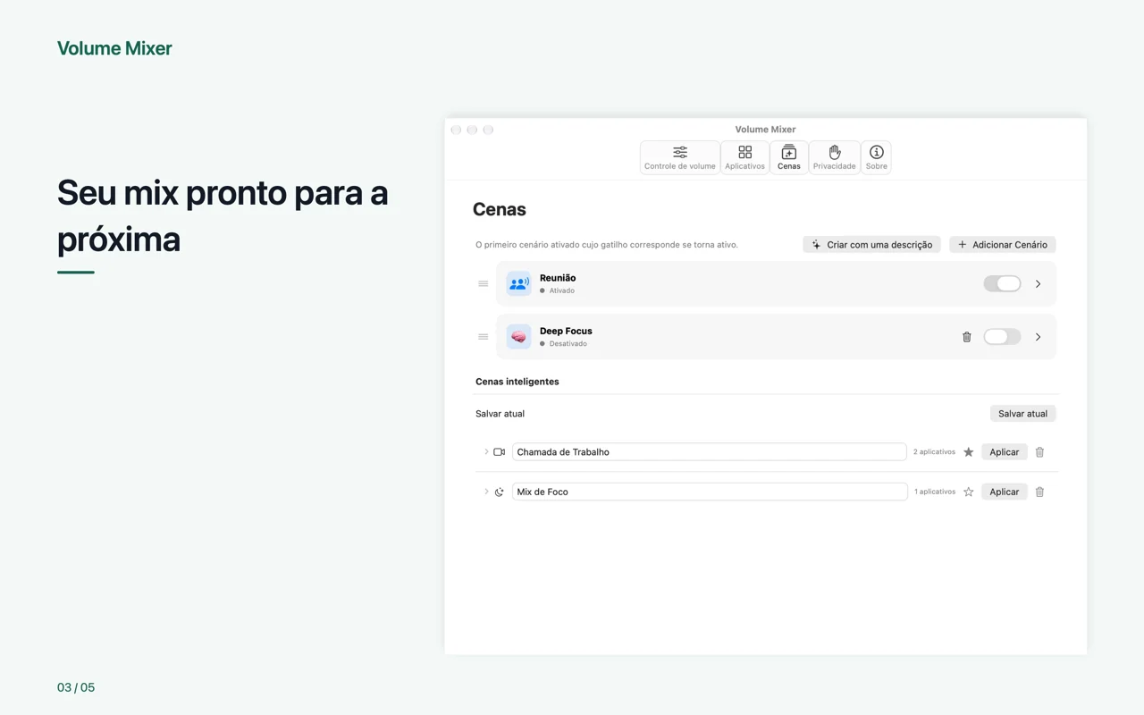 Mac · Seu mix pronto para a próxima